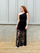 Load image into Gallery viewer, One Shoulder Black Lace Dress