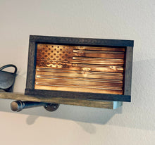Load image into Gallery viewer, Carved American Flag Home Decor Sign
