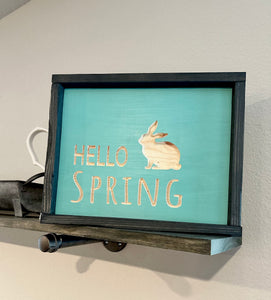 Hello Spring Home Decor Sign